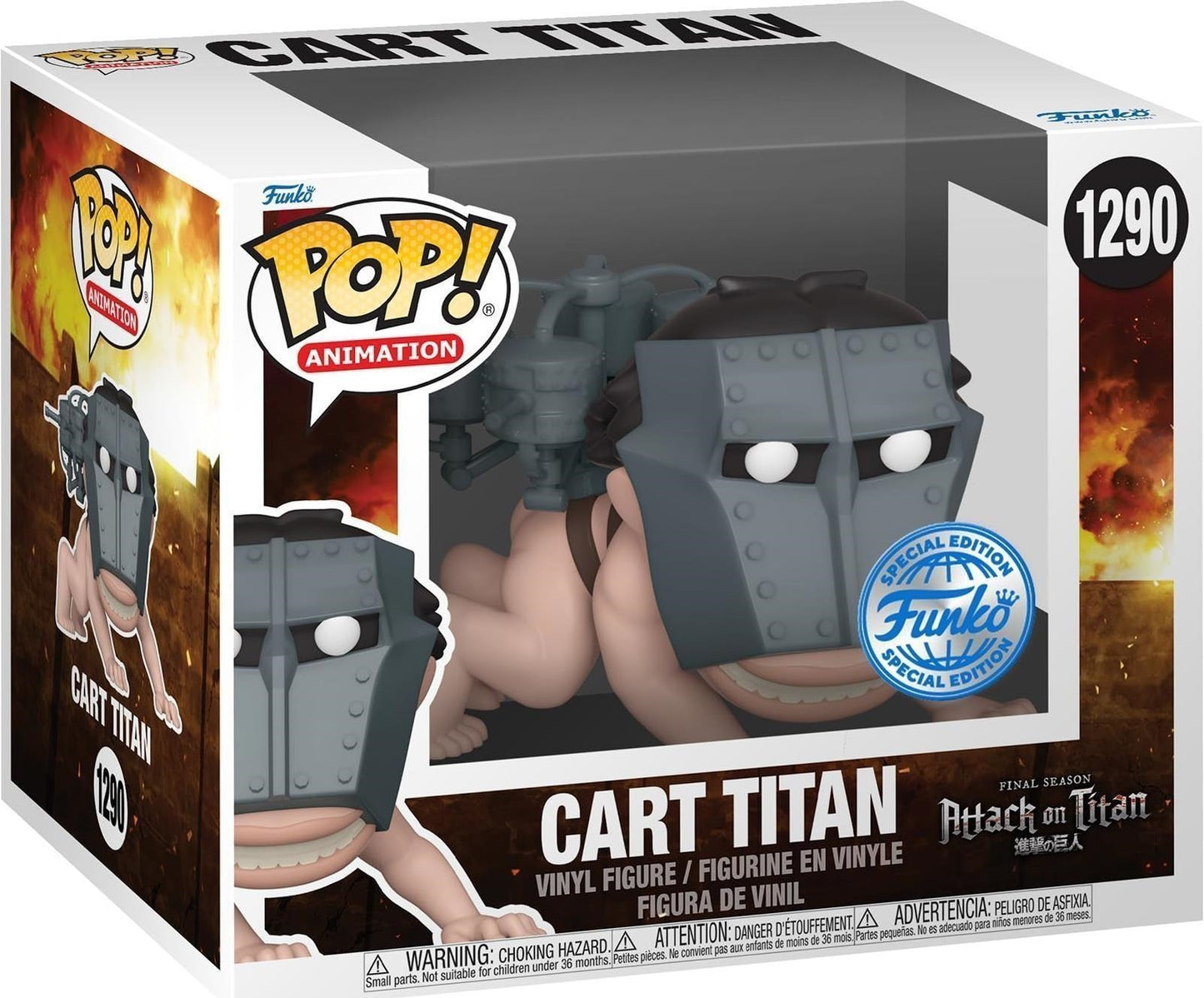 ATTACK ON TITAN: FUNKO POP! ANIMATION - SUPER - CART TITAN (VINYL FIGURE 1290)