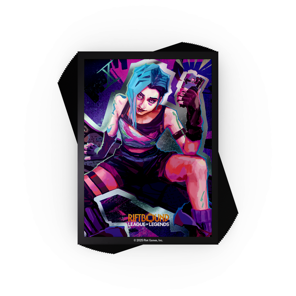 PREORDINE RIFTBOUND LEAGUE OF LEGENDS TCG - ORIGINS JINX ART SLEEVES - Bustine Protettive di Jinx