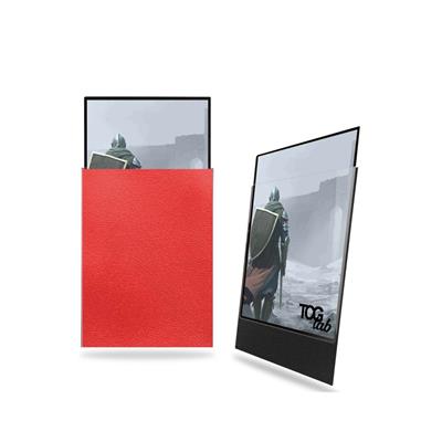 TcgLab Standard Sleeves Matte Ultra Clear Rosso (100 Bustine) – Protezione Professionale ad Alta Intensità