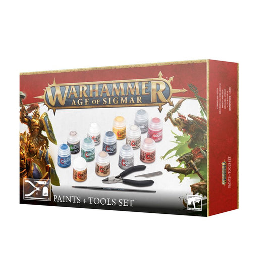 Warhammer Age of Sigmar: Set Colori + Attrezzi - Paints + Tools Set