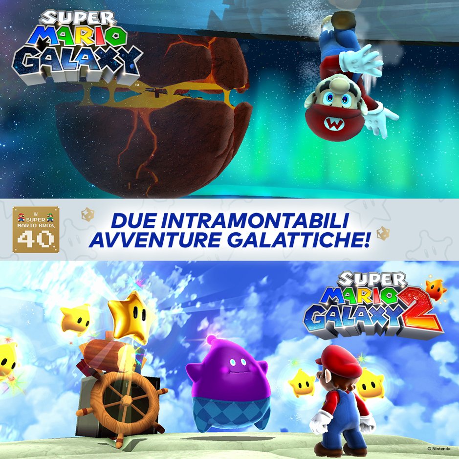 Nintendo Switch Super Mario Galaxy + Super Mario Galaxy 2 - Upgrade Gratuito Per Nintendo Switch 2