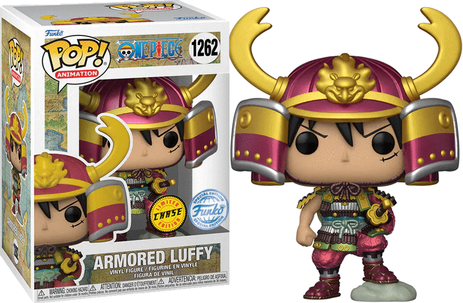 Funko POP! Animation: One Piece – Armored Luffy Special Edition 1262 Metallic CHASE Exclusive
