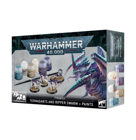 Warhammer 40 Tiranidi: Set Termagant e Sciame Sventratore + Colori - Termagants and Ripper Swarm + Paints