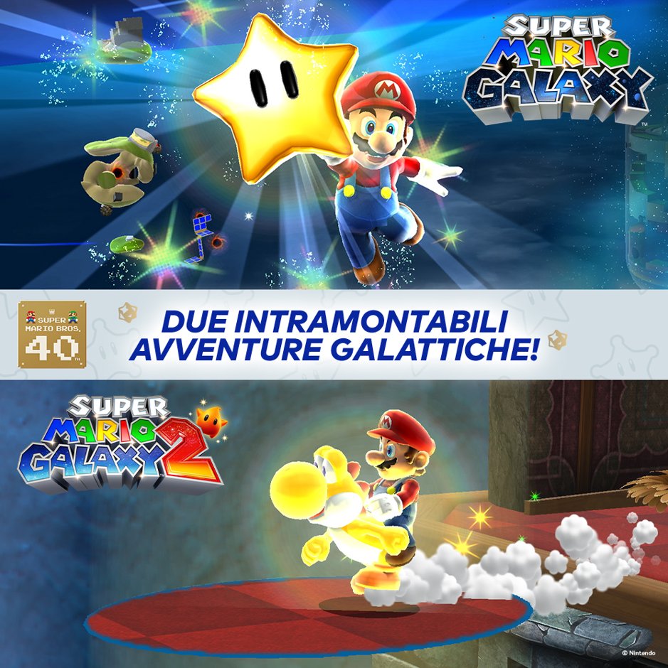 Nintendo Switch Super Mario Galaxy + Super Mario Galaxy 2 - Upgrade Gratuito Per Nintendo Switch 2