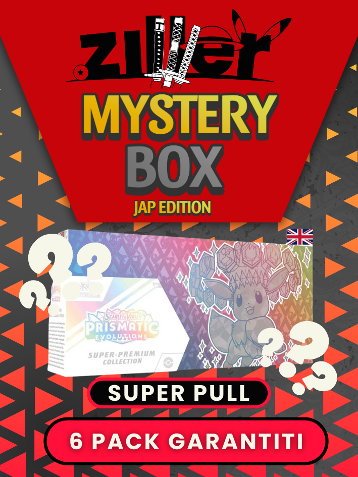 POKEMON CARTE Collezionabili TCG MYSTERY BOX - JAPAN EDITION con Super Pull La SUPER PREMIUM EVOLUZIONI PRISMATICHE ENG
