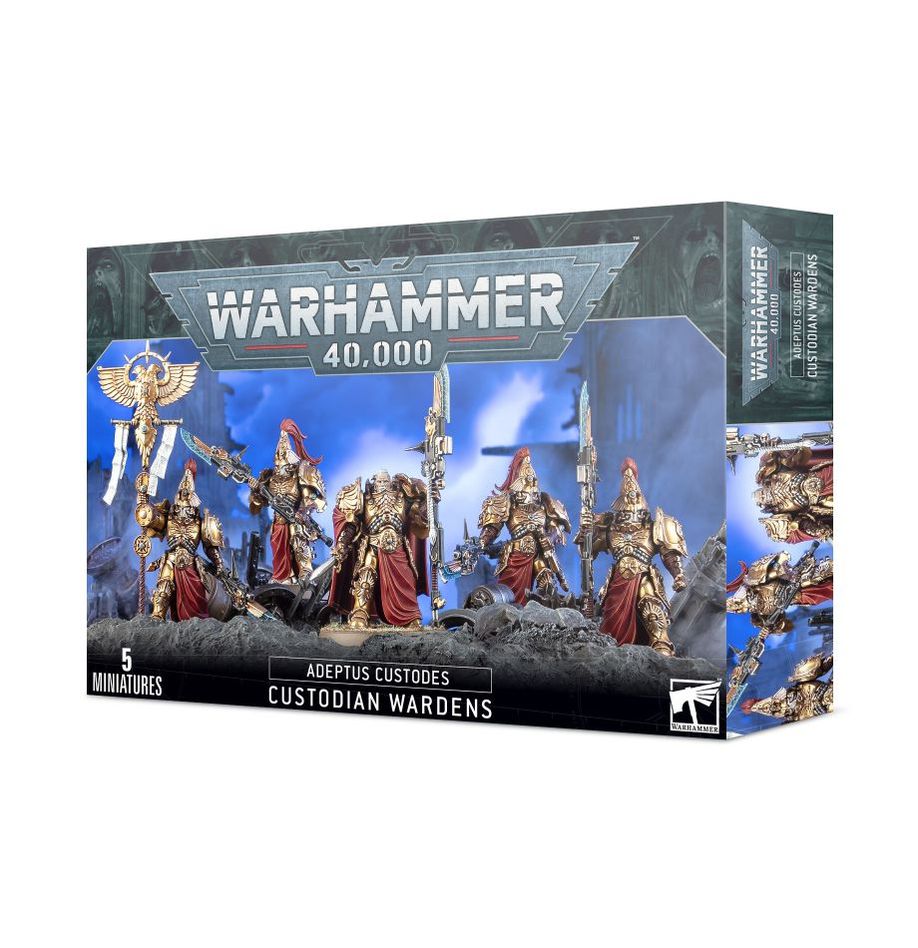 Warhammer 40K Custodian Wardens Sentinelle Custodi - 5 Miniature Adeptus Custodes (Inglese)