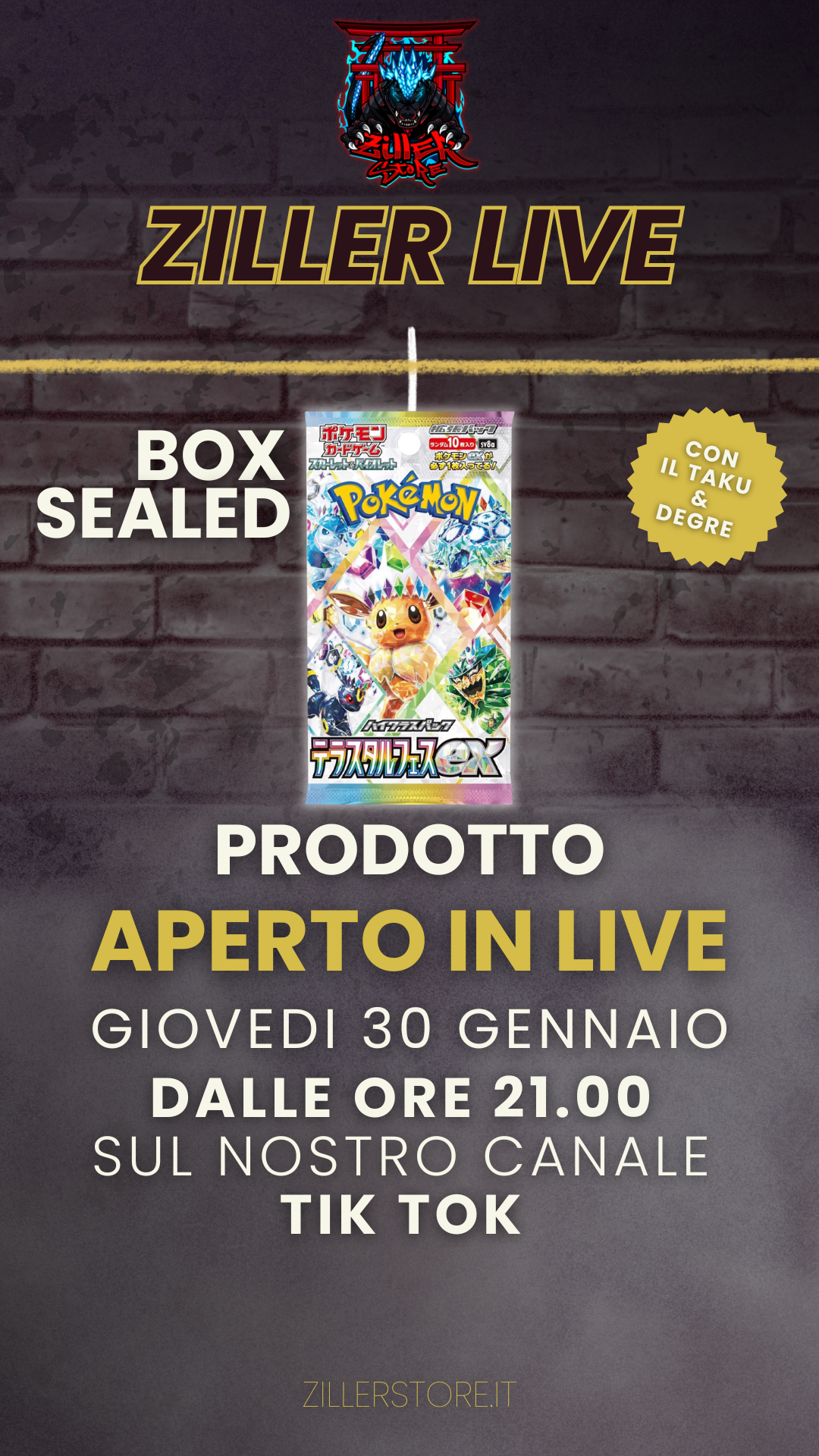 BOX SEALED JAP TERASTAL FESTIVAL PACK APERTO IN LIVE GIOVEDI 30 GENNAIO ORE 21.00 su TIK TOK