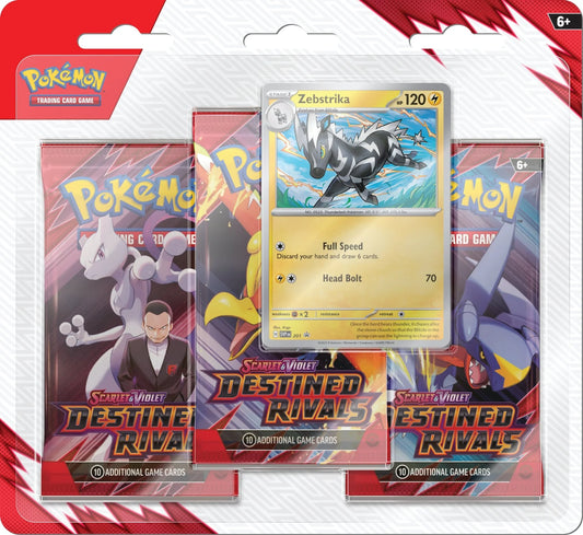 PKM - Scarlet & Violet 10 - Zebstrika - Destined Rivals 3-Pack Blister Rivali Predestinati