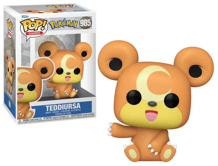 Funko Pop Pokemon Teddiursa 985 - Figura in Vinile da Collezione 9cm