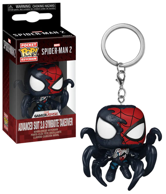 SM2VG - Pocket Pop Keychains - Advanced Suit 2.0 Symbiote Takeover - Funko Spiderman - Spider-man