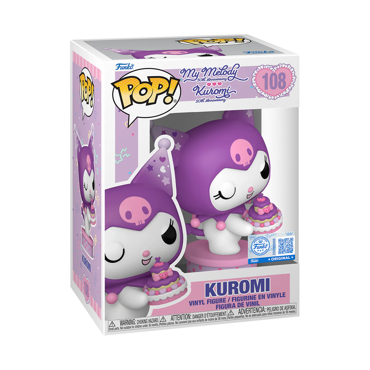 Funko POP! Sanrio: My Melody 50th Anniversary Kuromi 20th Anniversary – Kuromi 108