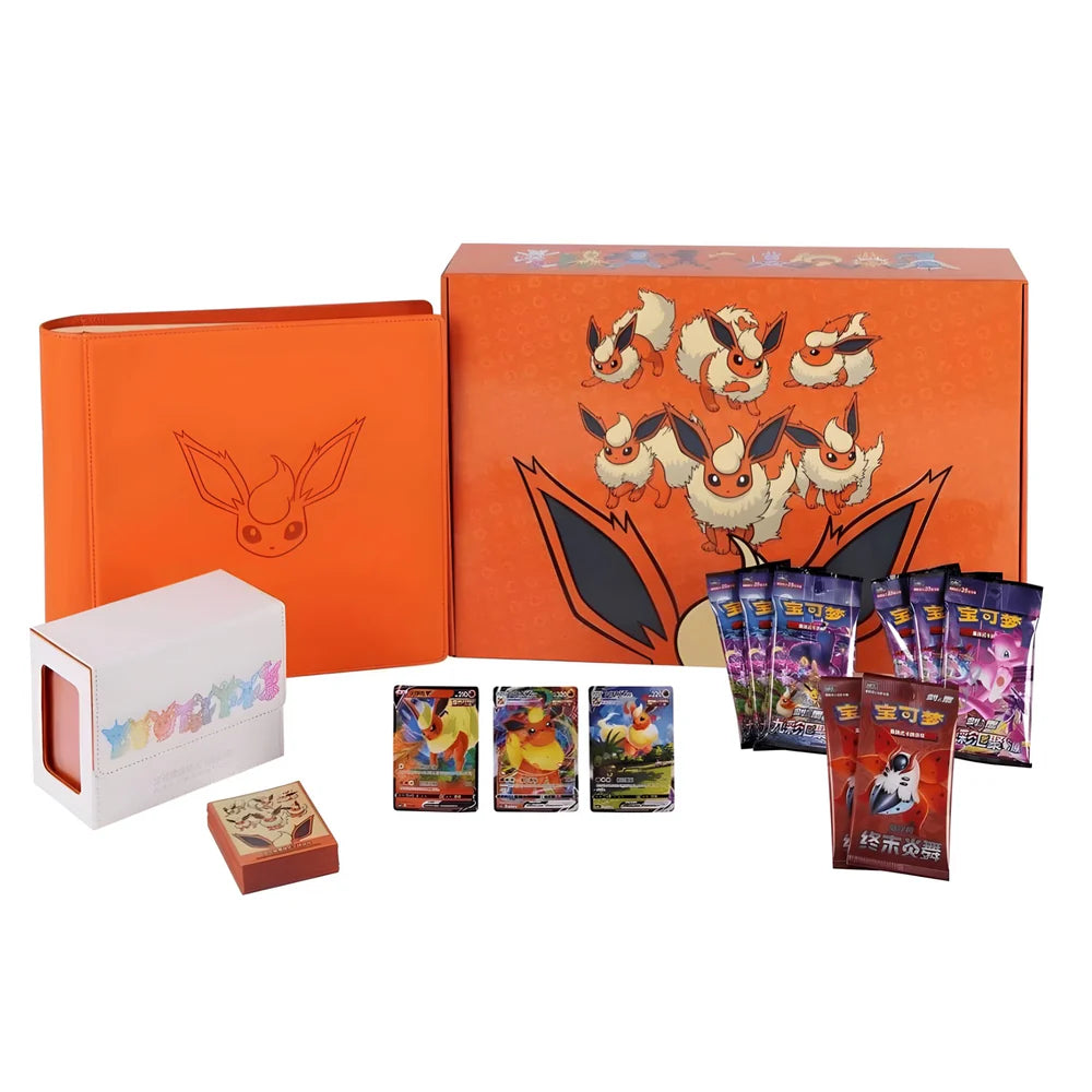 Confezione Pokemon Premium Gift Box: Eevee Evolution Flareon CHINESE SPEDIZIONE DAL 10 MAGGIO