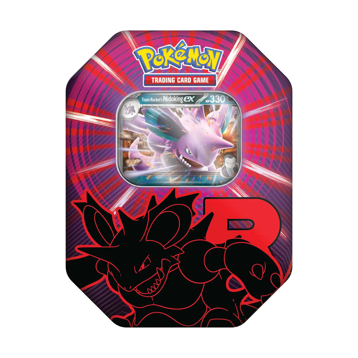POKÉMON SCARLATTO E VIOLETTO - RIVALI PREDESTINATI - TEAM ROCKET - TIN DA COLLEZIONE - NIDOKING-EX (ENG)