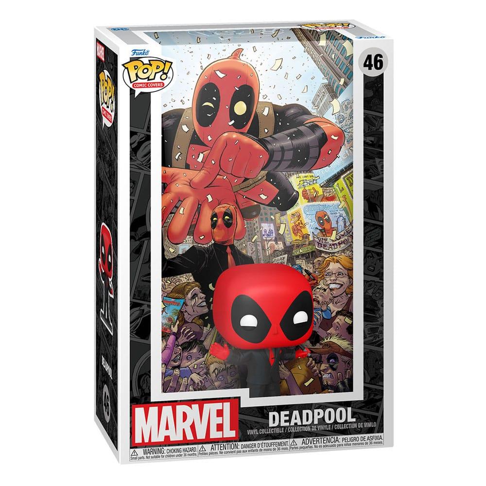 DEADPOOL BLACK SUIT COMIC COVER POP