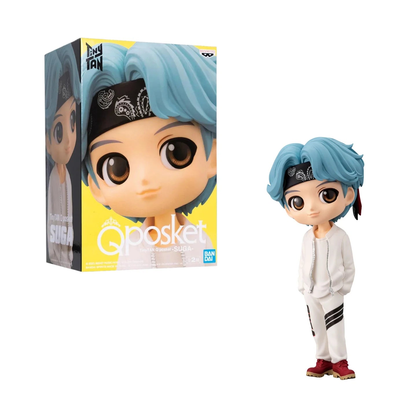 Tinytan Mic Drop Suga Q Posket Figura 14cm Banpresto