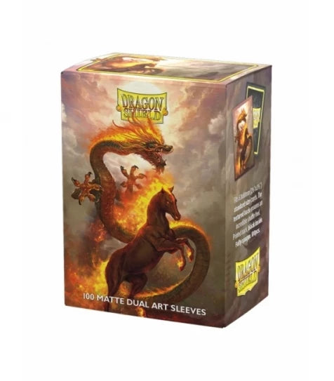 Dragon Shield Matte Dual Art Fire Horse 2026 - 100 Bustine Protettive AT - 12115