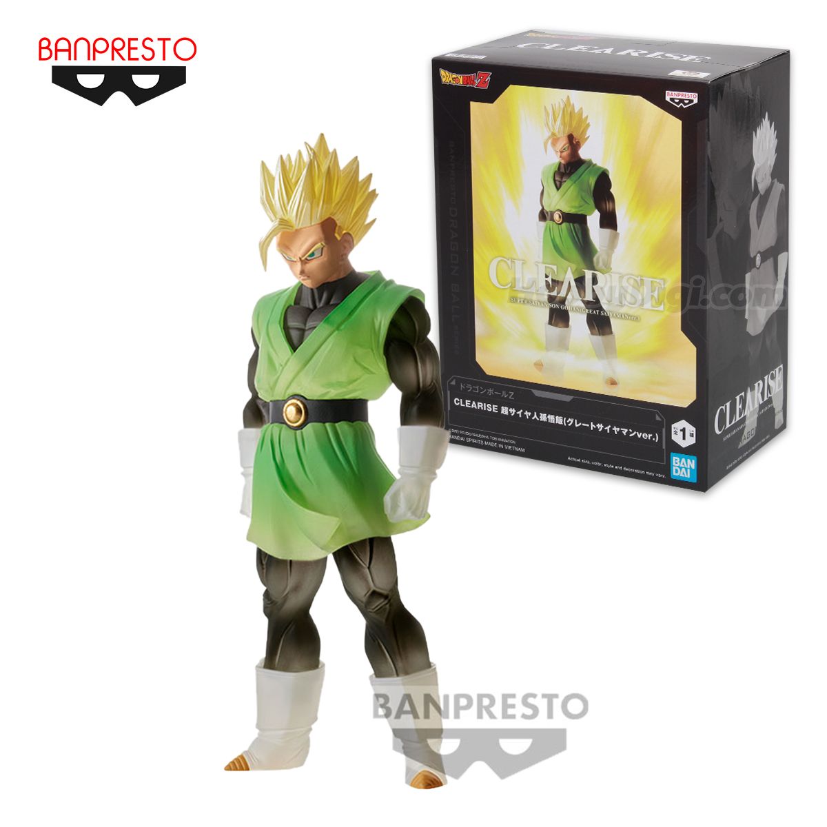 Dragon Ball Z Clearise Super Saiyan Son Gohan Great Saiyaman Ver. Figura 14cm Banpresto