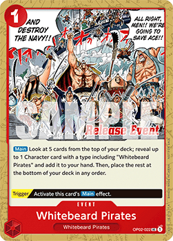 🇬🇧 Whitebeard Pirates (OP02-022) (V.1) Unnumbered Promos - Singles