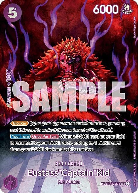 🇬🇧 Eustass"Captain "Kid (Special Rare) Eustass "Captain"Kid OP-07: 500 Years into the Future)