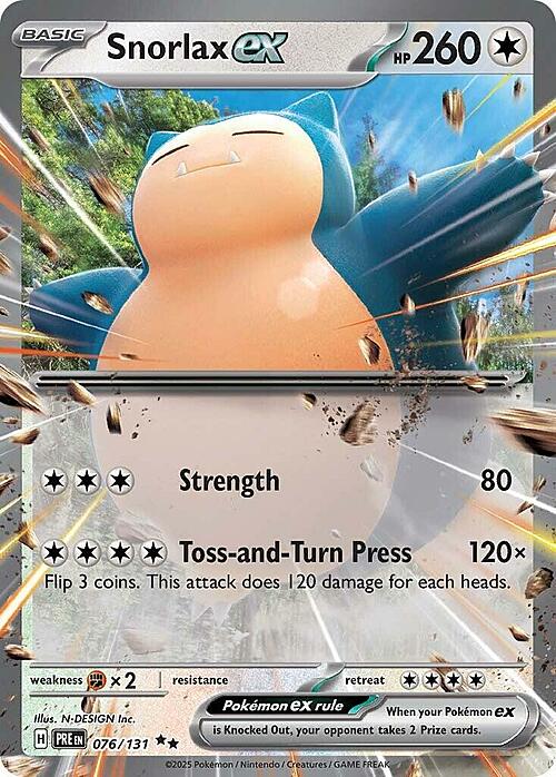 Snorlax ex(Ultra Rare | 076/131)Snorlax ex Evoluzioni Prismatiche