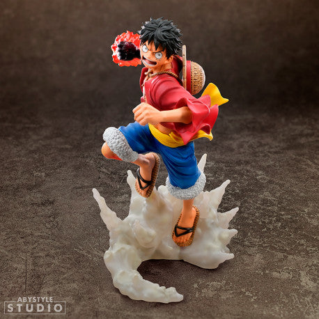 ABYSTYLE STUDIO SUPER FIGURE COLLECTION ONE PIECE MONKEY D. LUFFY RED HAWK -"LUFFY GOMU GOMU" - Statua