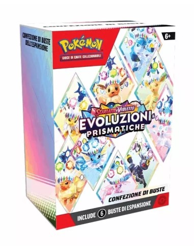 Evoluzioni Prismatiche Bundle 6 Bustine – Scarlatto e Violetto 8.5 – Pokémon TCG – ITA