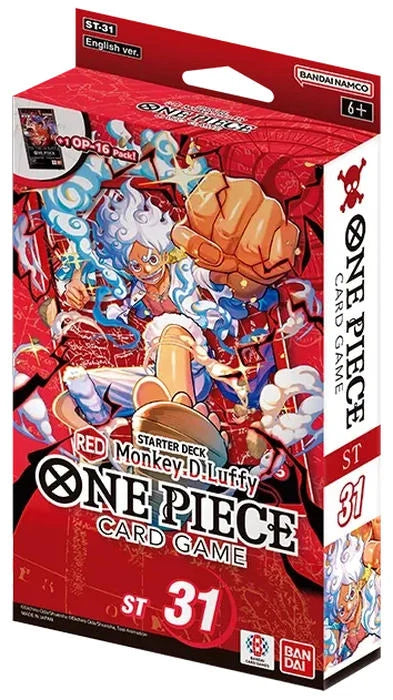 Bandai One Piece Card Game Starter Deck ST - 31 Red Monkey D. Luffy Mazzo Precostruito ENG - Drop Esclusivo