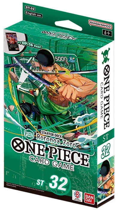 Bandai One Piece Card Game ST - 32 Starter Deck Roronoa Zoro Verde ENG – Drop Esclusivo