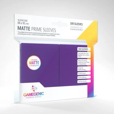 Matte Prime Purple Sleeves (100) Standard Size Gamegenic