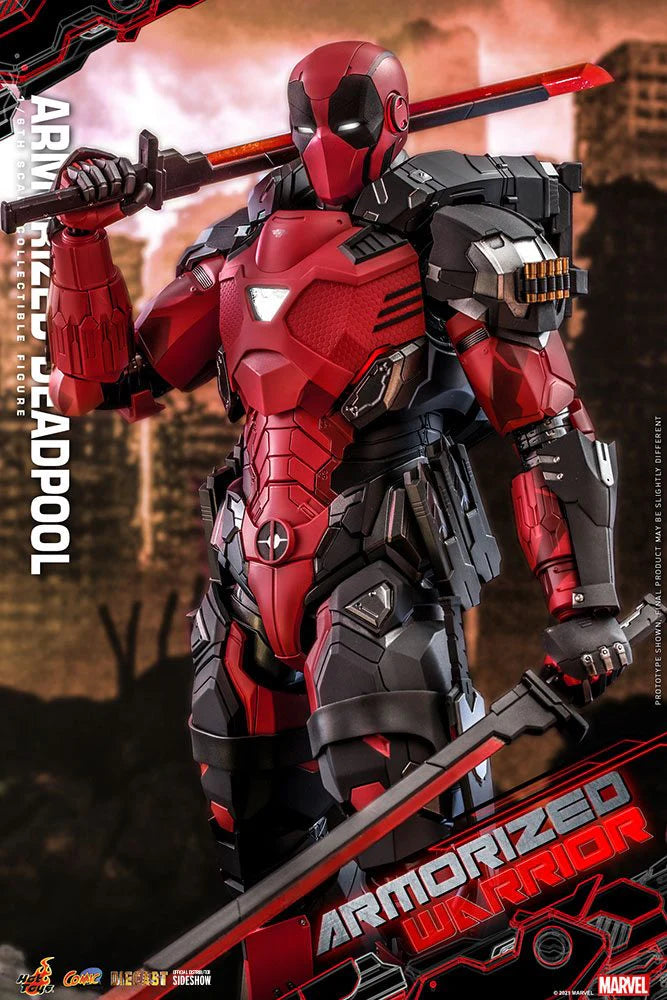 HOT TOYS - Marvel - Comic Masterpiece 1:6 Action Doll Armorized Deadpool CMS09 - D42 Iron Deadpool