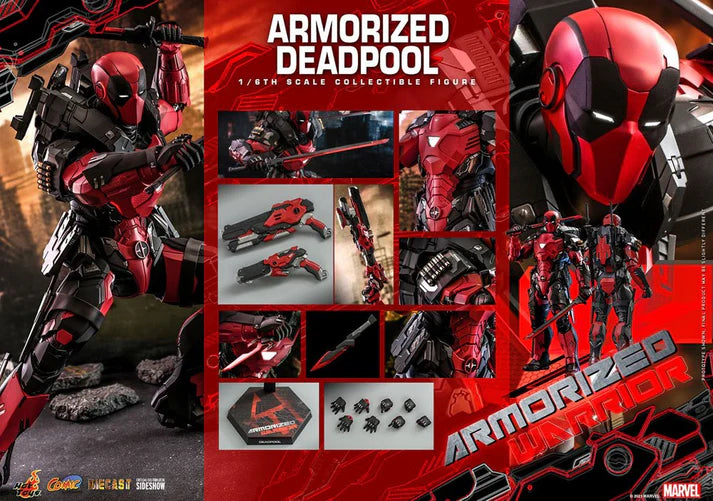 HOT TOYS - Marvel - Comic Masterpiece 1:6 Action Doll Armorized Deadpool CMS09 - D42 Iron Deadpool