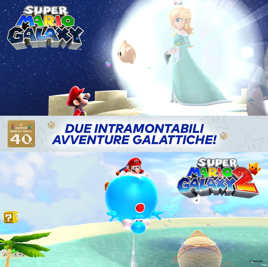 Nintendo Switch Super Mario Galaxy + Super Mario Galaxy 2 - Upgrade Gratuito Per Nintendo Switch 2