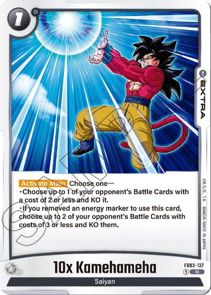 10x Kamehameha FB03-137 [ Inglese / Giapponese ]