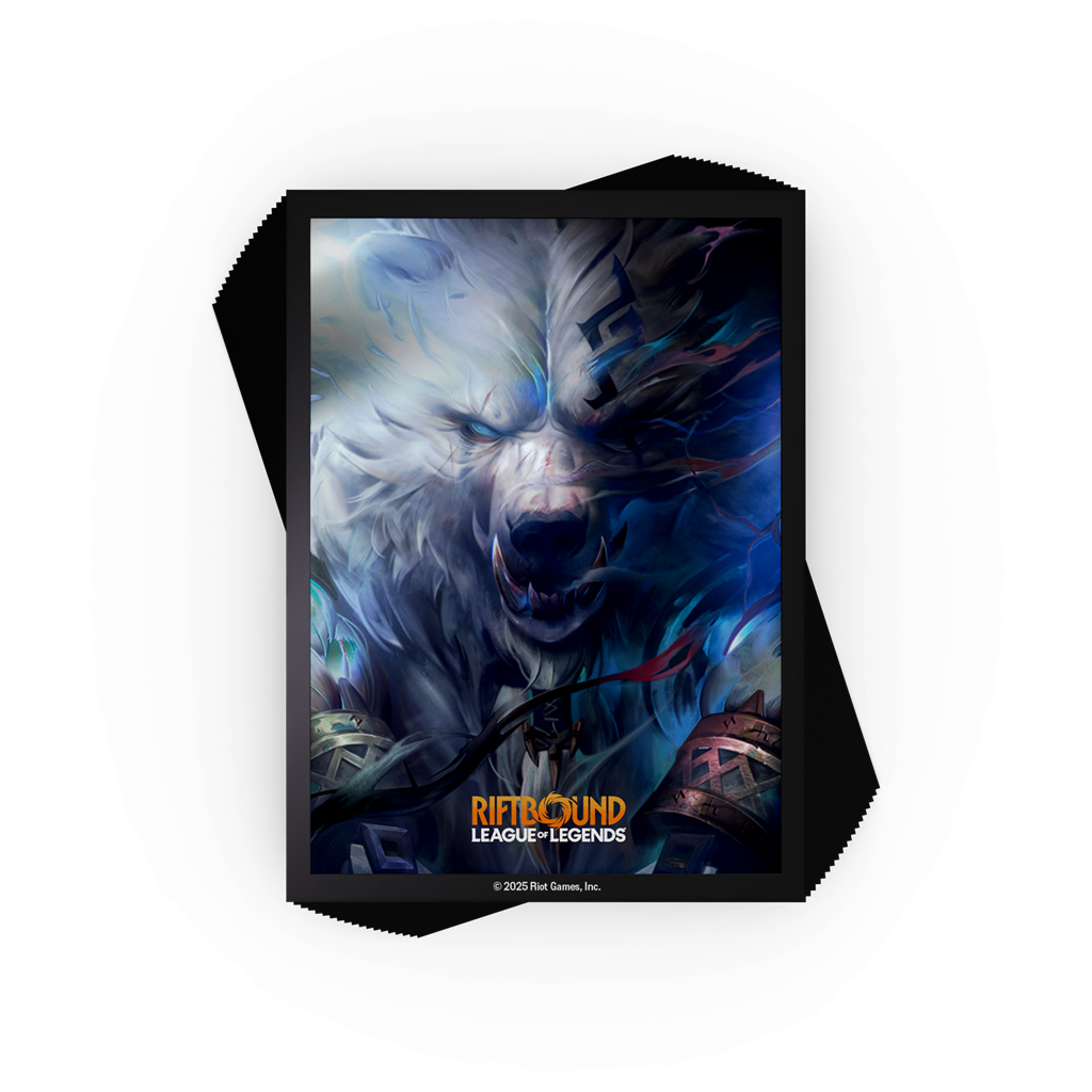 PREORDINE - RIFTBOUND - LEAGUE OF LEGENDS TCG - ORIGINS VOLIBEAR ART SLEEVES -  Bustine Protettive di Volibear