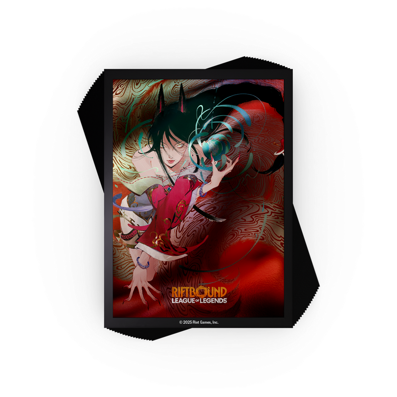 RIFTBOUND - LEAGUE OF LEGENDS TCG - ORIGINS AHRI ART SLEEVES -  Bustine Protettive di Ahri