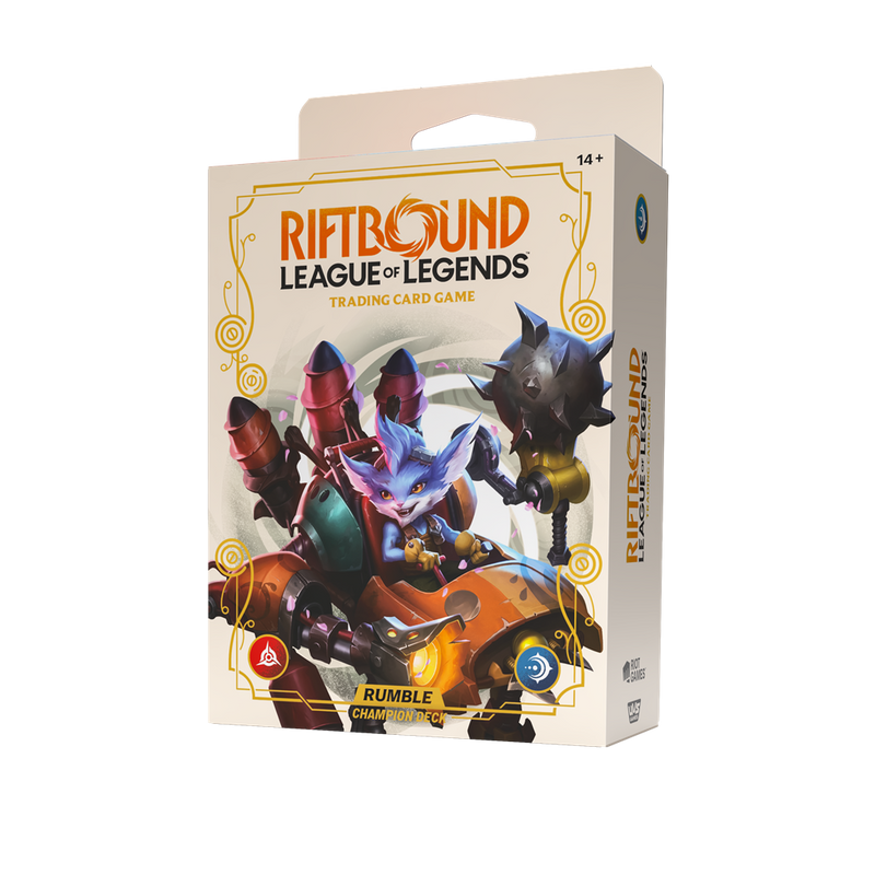 RIFTBOUND: LEAGUE OF LEGENDS TCG - SPIRITFORGED CHAMPION DECK - RUMBLE DISPLAY (4 DECKS) - EN