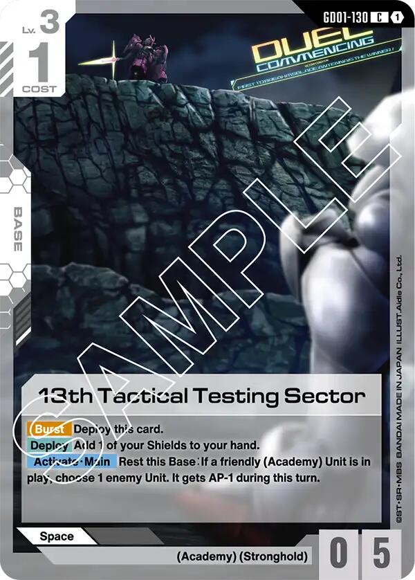 13th Tactical Testing Sector GD01-130 [ Inglese / Giapponese ]