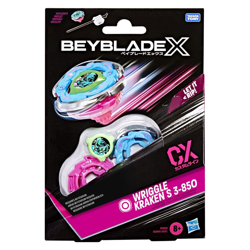 Hasbro Beyblade X Wriggle Kraken S 3 - 85O CX Starter Pack - Trottola Stamina Type con Launcher