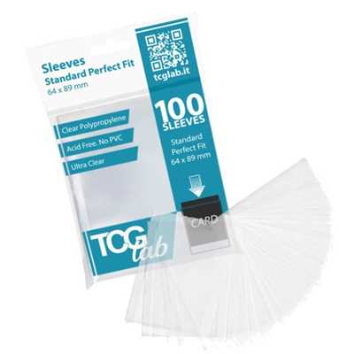 TcgLab Bustine Protettive Standard Perfect Fit Ultra Clear 50 Micron - 100 pz