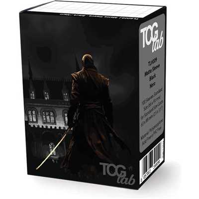 TcgLab Standard Sleeves Matte Ultra Clear Nero (100 Bustine) – Protezione Premium per Carte TCG