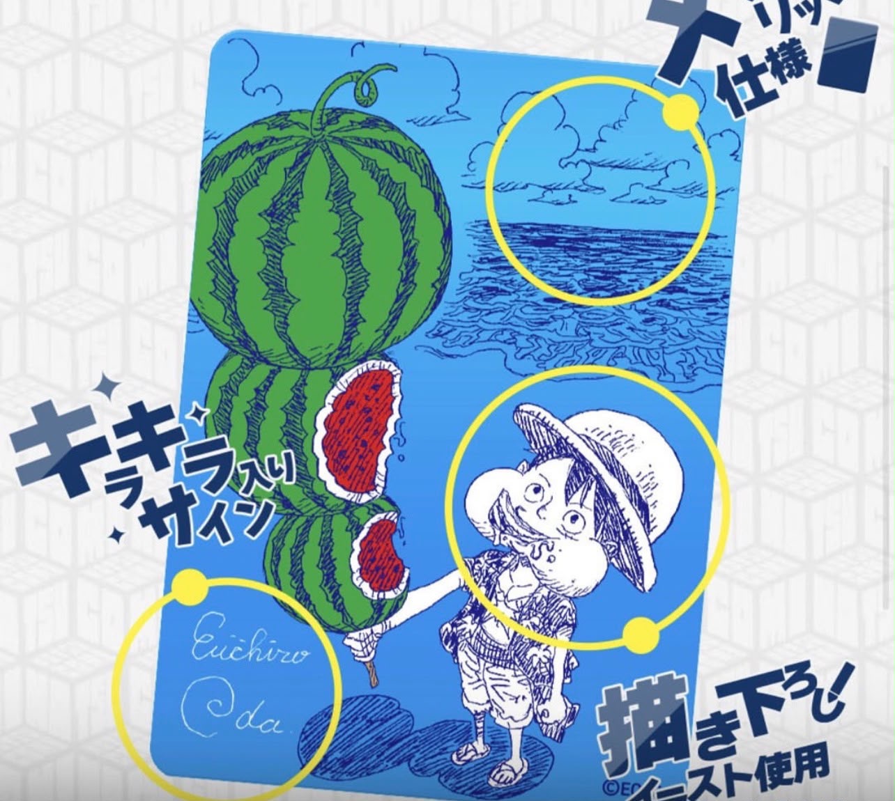 MetaKira Collectible Cards Luffy One Piece Eiichiro Oda Signed Promo Natsucomi 2026 (JAP)