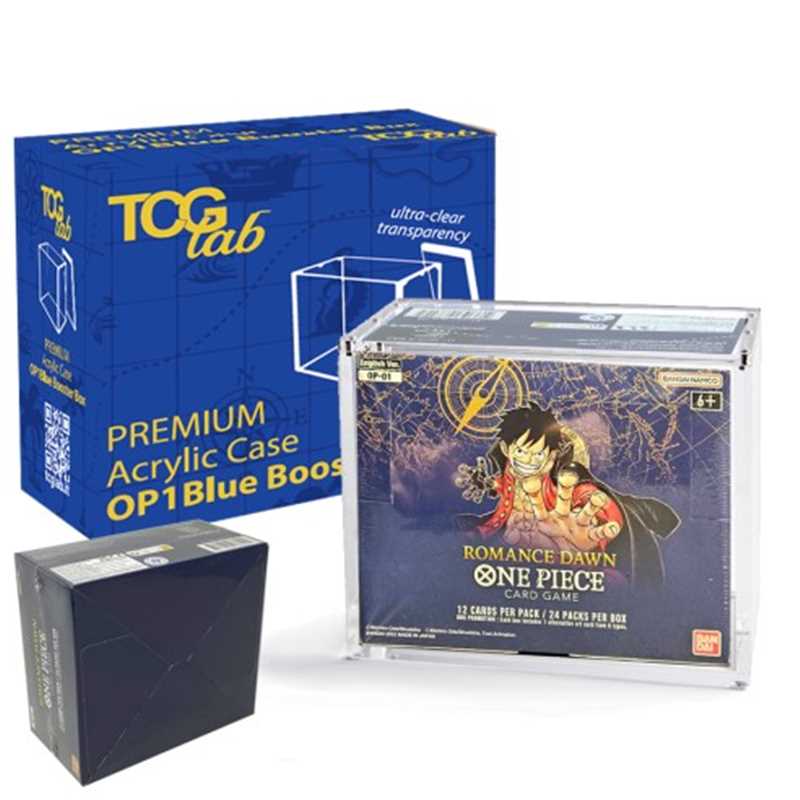 TcgLab Case Protettivo Premium One Piece OP - 01 Blue Bottom Booster Box Magnetico Plexiglass