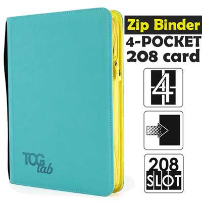 TCGLab Binder 4 Pocket Zipper 208 Tasche – Raccoglitore Carte Celeste