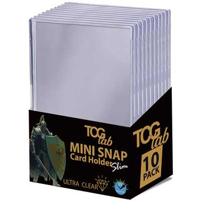 TCGLab Pack 10 Mini Snap Standard Size Slim - 3mm | Porta Carte da Gioco