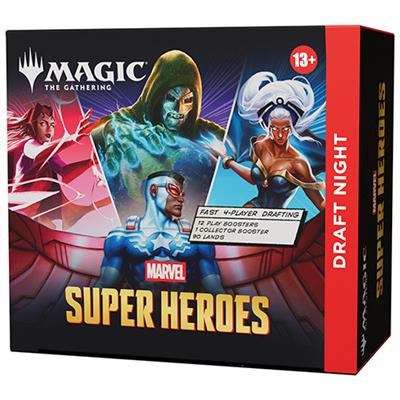 Magic: The Gathering | Marvel Super Heroes Draft Night Kit - Pick-Two Draft per 4 Giocatori - 12 Play Booster + 1 Collector Booster ENG