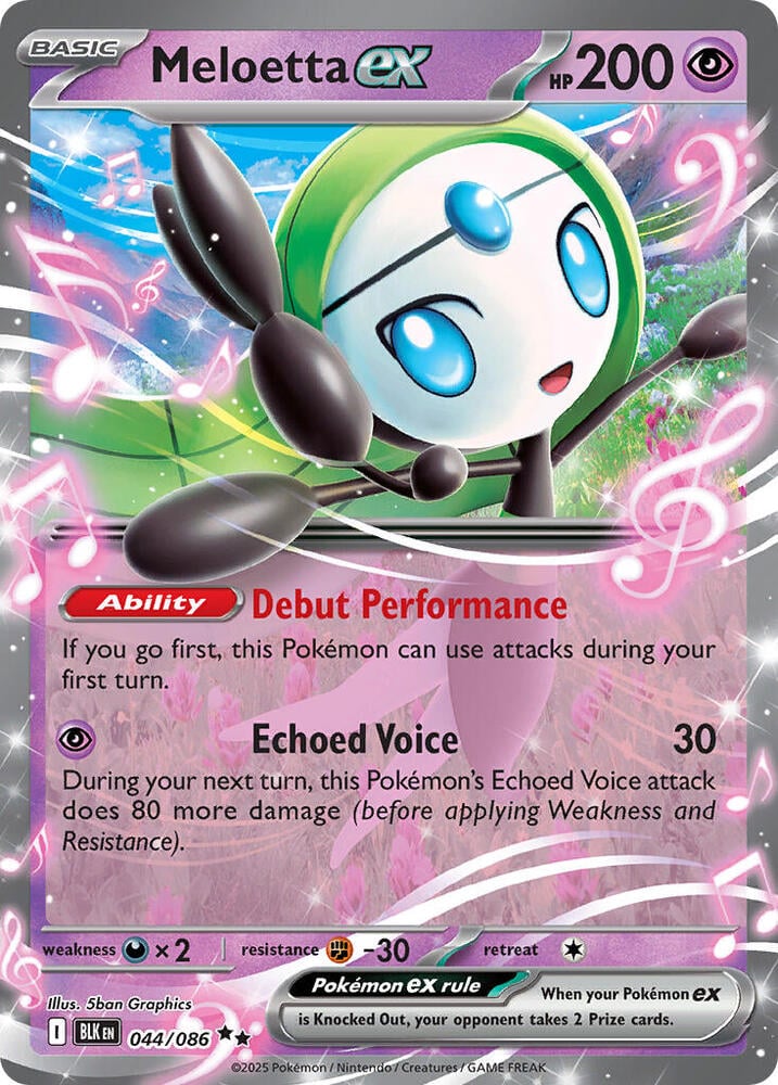 Meloetta-ex - Luce Nera 044/086 [ Italiano / Inglese ]