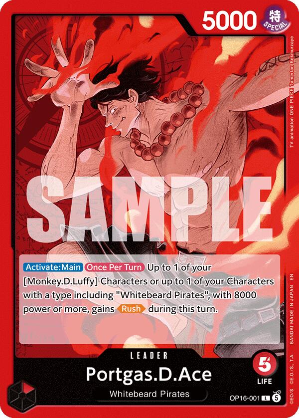Portgas D Ace OP16-001 [ Inglese / Giapponese ]