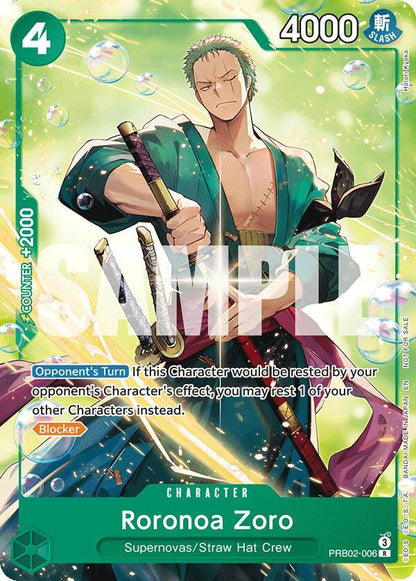 Roronoa Zoro PRB02-006 [ Inglese / Giapponese / Francese / Cinese Semplificato ]