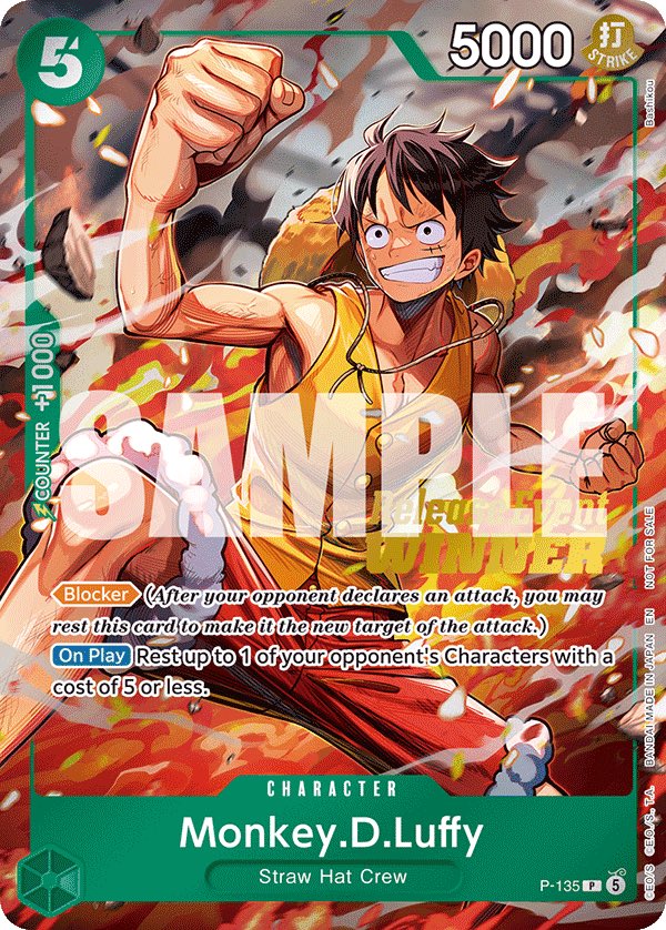 Monkey D Luffy P-135 [ Inglese / Giapponese / Francese / Cinese Semplificato ]