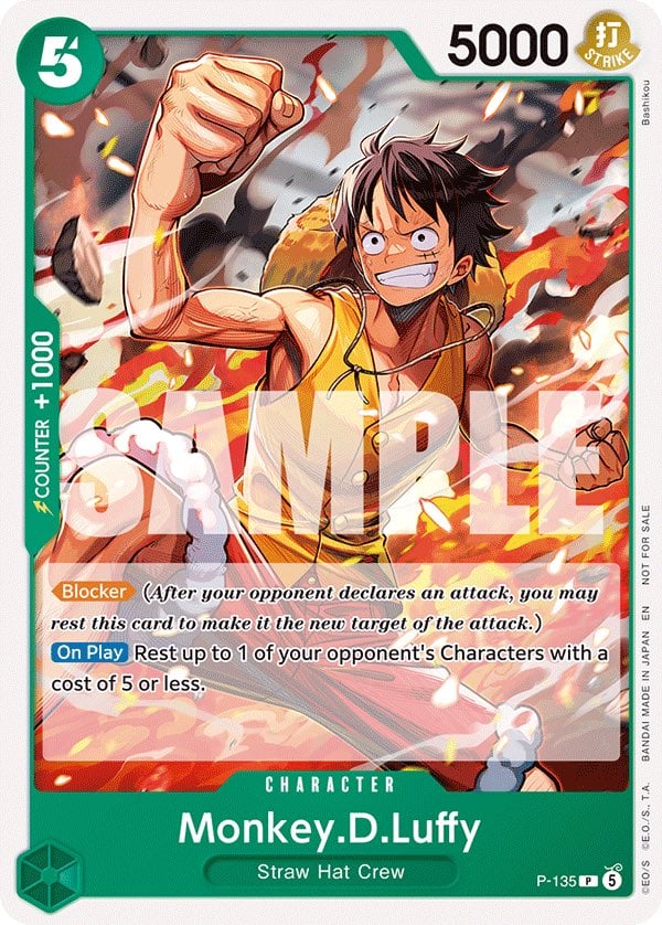 Monkey. D. Luffy P-135 [ Inglese / Giapponese / Francese / Cinese Semplificato ]